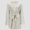 Velour Monogram Short Robe