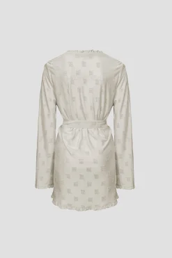 Velour Monogram Short Robe