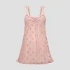 Velour Monogram Slip Dress