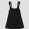 Velour Monogram Slip Dress