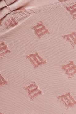 Velour Monogram Slip Dress