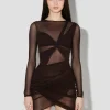 Wrapped Long Sleeve Mini Dress