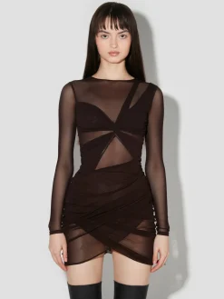 Wrapped Long Sleeve Mini Dress