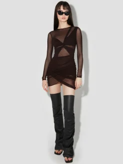 Wrapped Long Sleeve Mini Dress