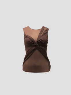 Wrapped Sleeveless Top